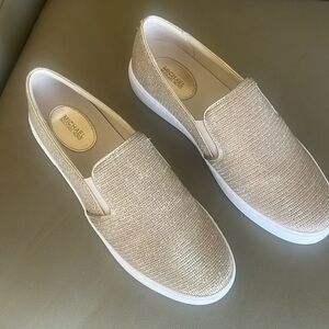 Michael Kors gold flats